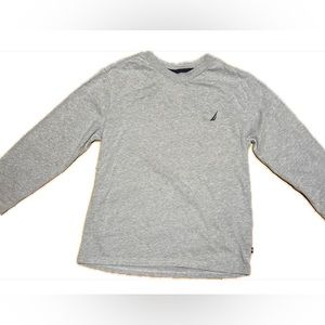Nautica Boys Longsleeved Heathered Light Blue Tee
